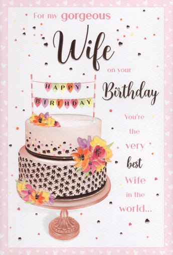 Picture of GORGEOUS WIFE ON YOUR BIRTHDAY CARD
